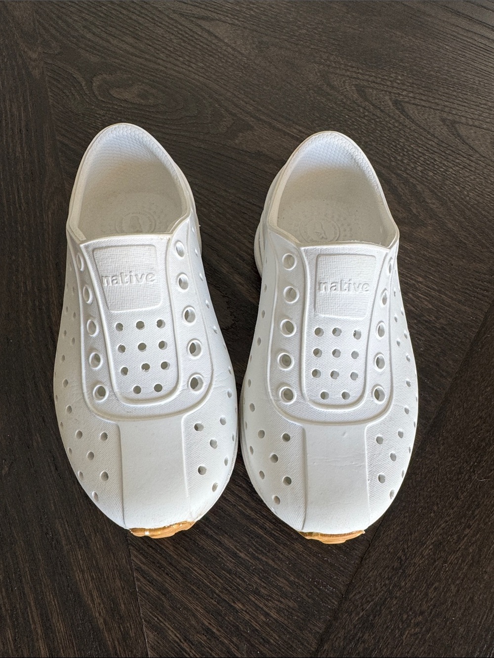 Native Kids White Sugarlite Slip-On Shoes